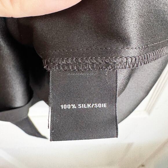 Lafayette 148 NY Silk Split Sleeve Button Down Blouse Top Career Designer 10 Ten - Picture 10 of 12